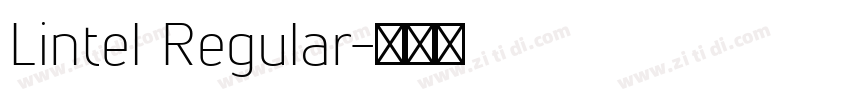 Lintel Regular字体转换